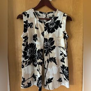 J Crew shirt top blouse sleeveless floral